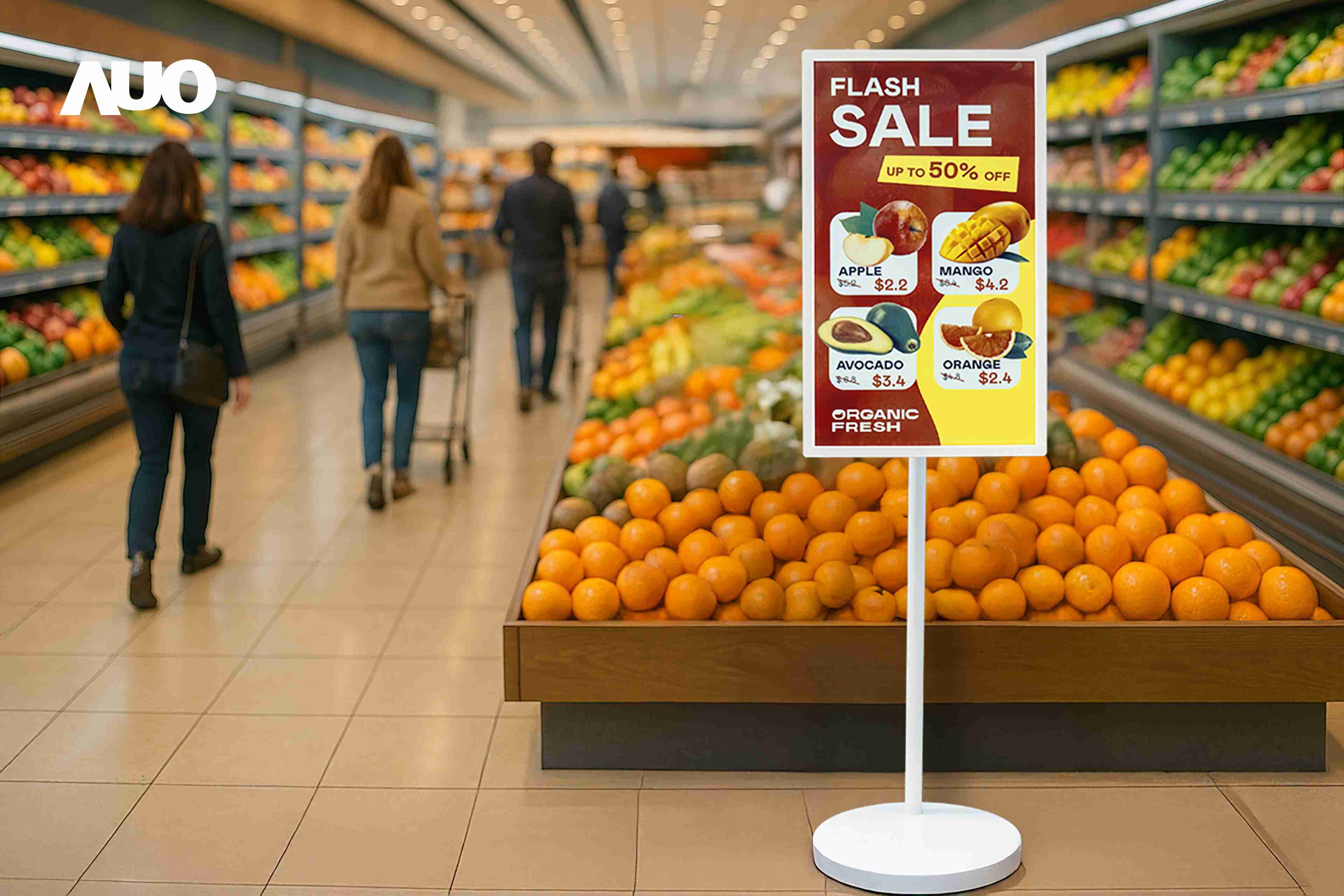 达擎首亮相低功耗、、、、全彩的〝aecoPost电子纸解决方案〞，，，仅在更新画面时需要微量的电力驱动，，，无需布建电线的便捷设计，，使其可灵活应用、、、、随意置放，，，并可透过云端或行动装置app，，轻松管理及排程广告内容，，，晋升店头营销利器。。。。